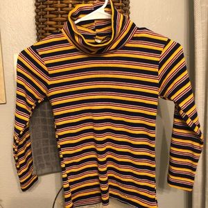 70s Striped Turtleneck